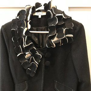 Ladies Wool Asymmetrical collar Blazer